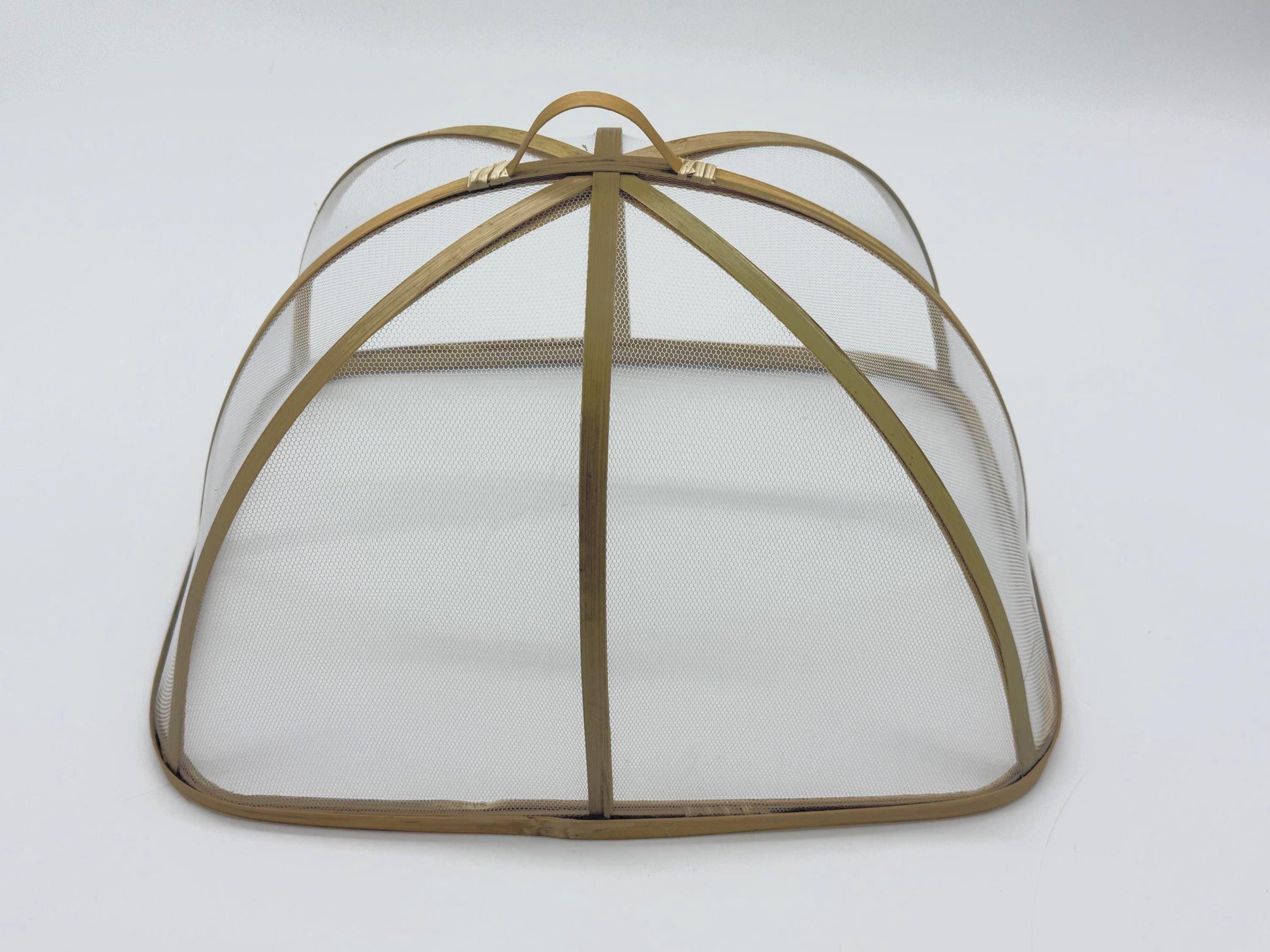 Rectangular Bamboo Mesh Food Cover, Foldable Food Tent Cover, Handmade Bamboo Food Protector for Kitchen & Outdoor Dining