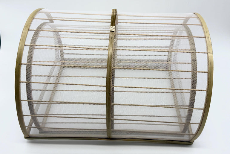 Large Bamboo Mesh Food Cover, Rectangular Handwoven Dish Cover Dome for Kitchen Table, Food Protector 14–16 Inch, Handmade Vietnam