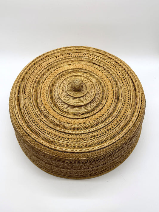 Luxury Handwoven Rattan Food Cover, Artisan Wicker Dome, Heirloom Quality Table Cover, Handmade Food Tent 20 Inch 2