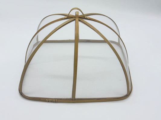 Rectangular Bamboo Mesh Food Cover, Foldable Food Tent Cover, Handmade Bamboo Food Protector for Kitchen & Outdoor Dining