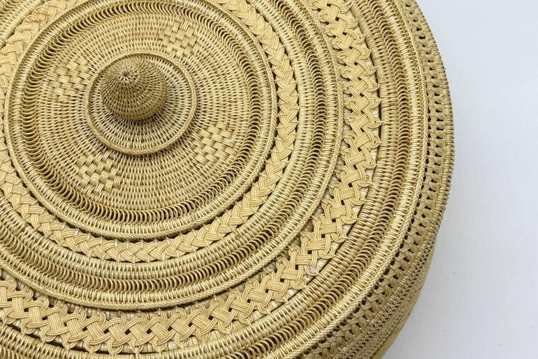 Handwoven Rattan Food Cover Dome, Luxury Wicker Food Tent, Artisan Bread Cover, Fruit Basket Lid, Table Decor 20in
