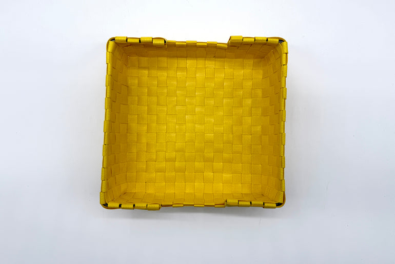 Woven Napkin Holder Tray, Square Plastic Paper Towel Dispenser, Handwoven Guest Napkin Basket, Kitchen Table Organizer, Outdoor Dining Decor