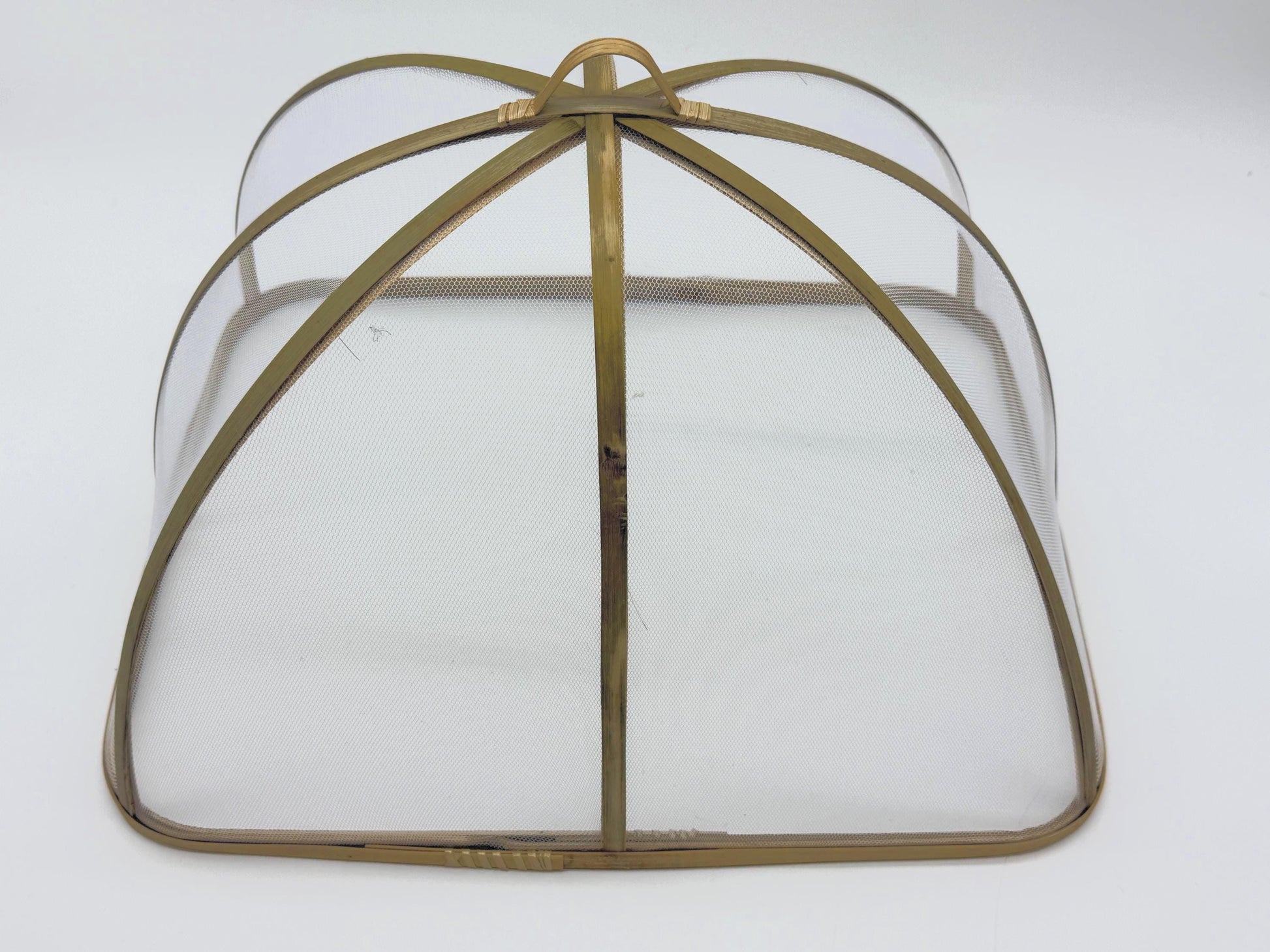 Rectangular Bamboo Mesh Food Cover, Foldable Food Tent Cover, Handmade Bamboo Food Protector for Kitchen & Outdoor Dining