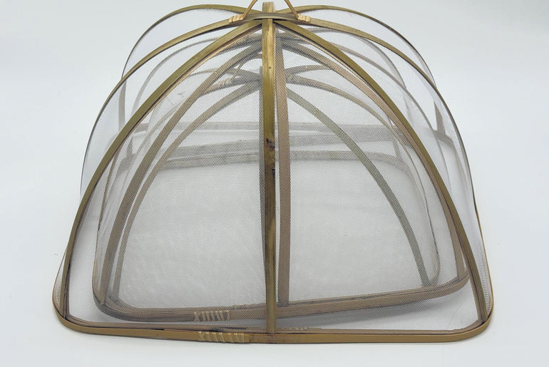 Rectangular Bamboo Mesh Food Cover, Foldable Food Tent Cover, Handmade Bamboo Food Protector for Kitchen & Outdoor Dining
