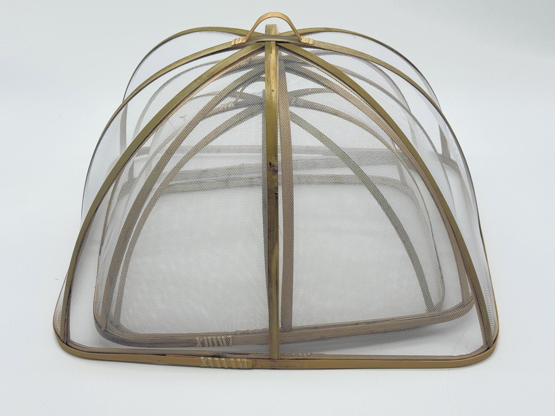 Rectangular Bamboo Mesh Food Cover, Foldable Food Tent Cover, Handmade Bamboo Food Protector for Kitchen & Outdoor Dining