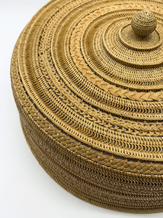 Luxury Handwoven Rattan Food Cover, Artisan Wicker Dome, Heirloom Quality Table Cover, Handmade Food Tent 20 Inch 2