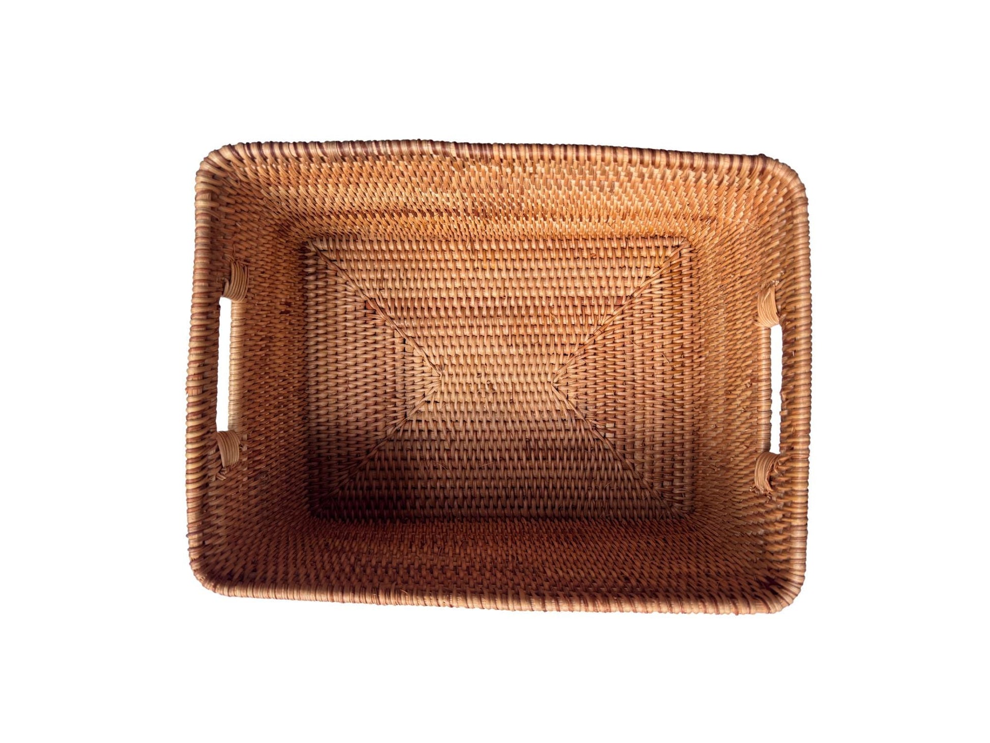 Rectangular Rattan Storage Basket, Handwoven Natural Wicker Basket for Kitchen Counter, Fruit Bread Basket, Rustic Home Decor Gift 171