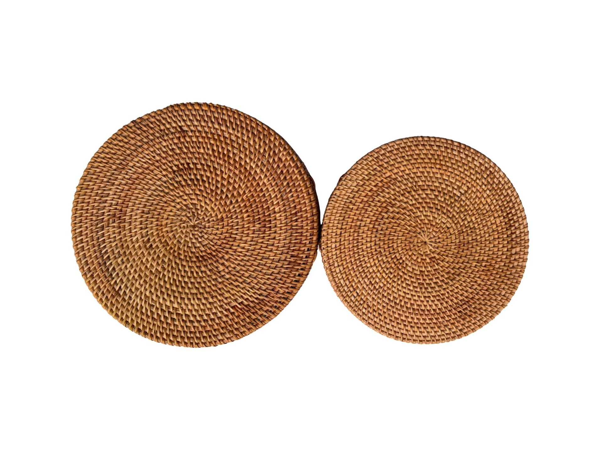 Round Rattan Serving Tray, Handwoven Natural Rattan Tray for Kitchen Table, Fruit Bread Display Tray,Rustic Home Decor Gift,Handmade Vietnam